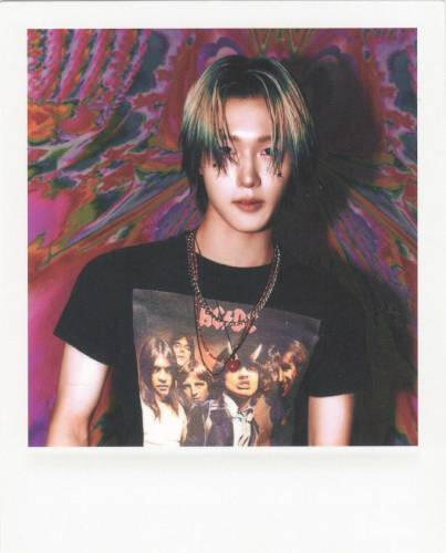 Fake polaroid of Soul in front of a multicolor background