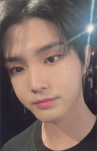 Photocard of Chiwoo staring at the camera
