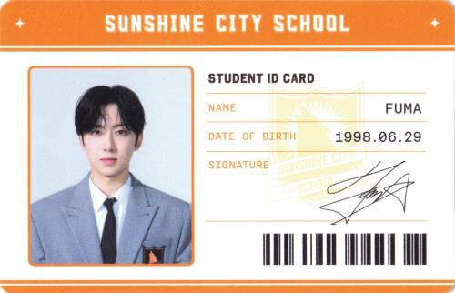 A school ID for Fuma at Sunshine city school