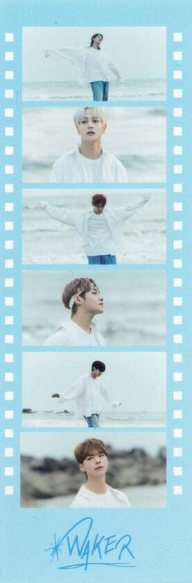 A blue film strip of the Waker members